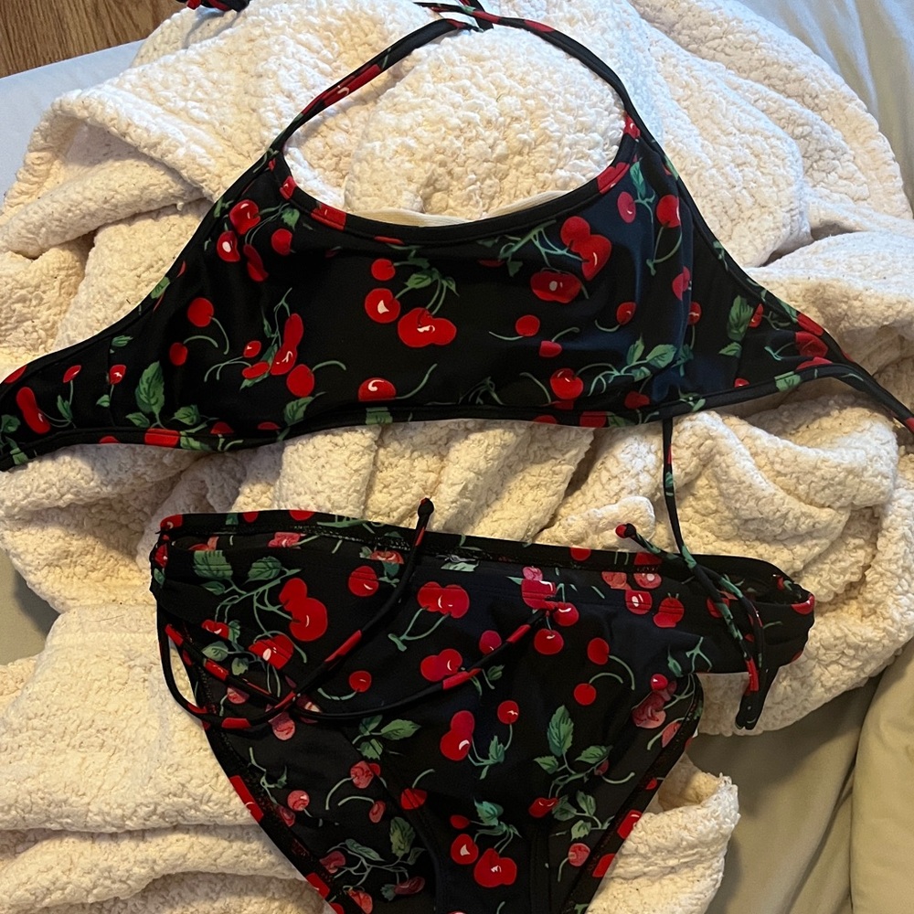 Cherry Print Bikini Set